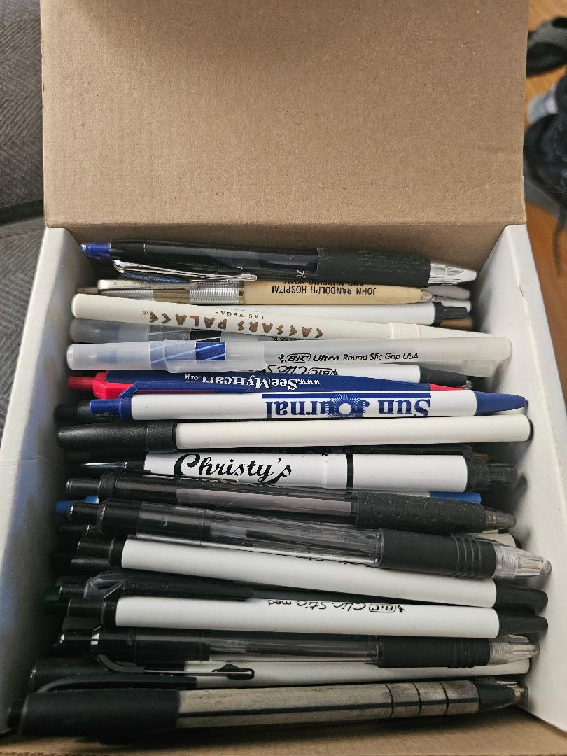 box of pens